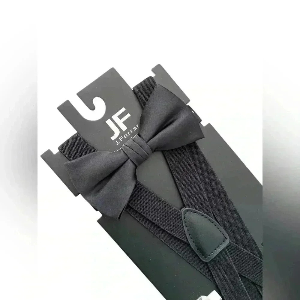NWT J. Ferrar Paisley Bow Tie Set - Picture 2 of 4